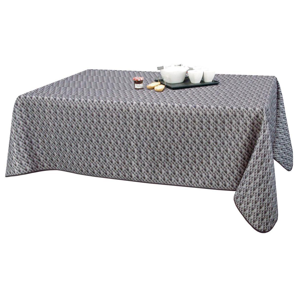 Nappe rectangulaire - Polyester -145 x 300 cm - Gris