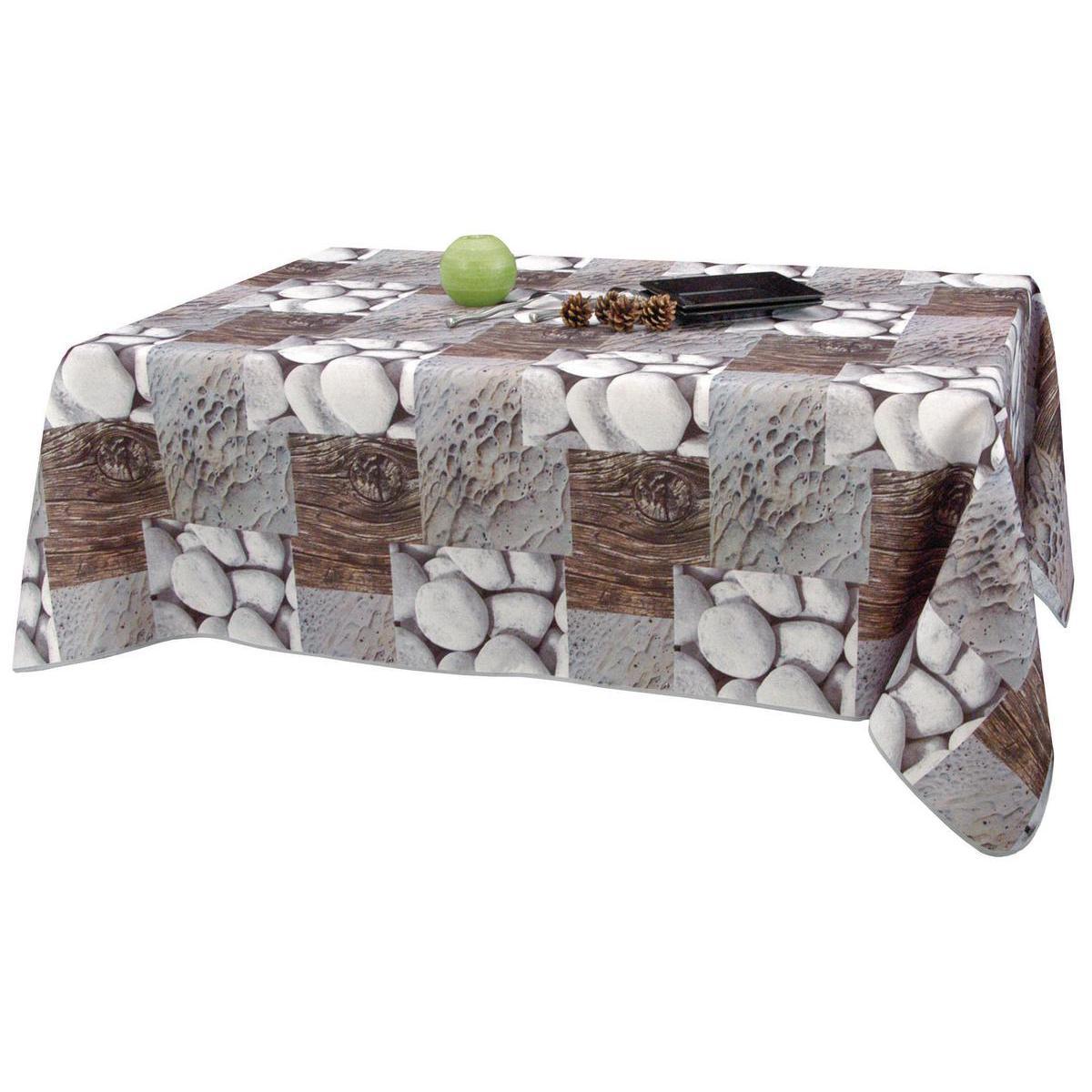 Nappe rectangulaire - Polyester - 145 x 240 cm - Gris