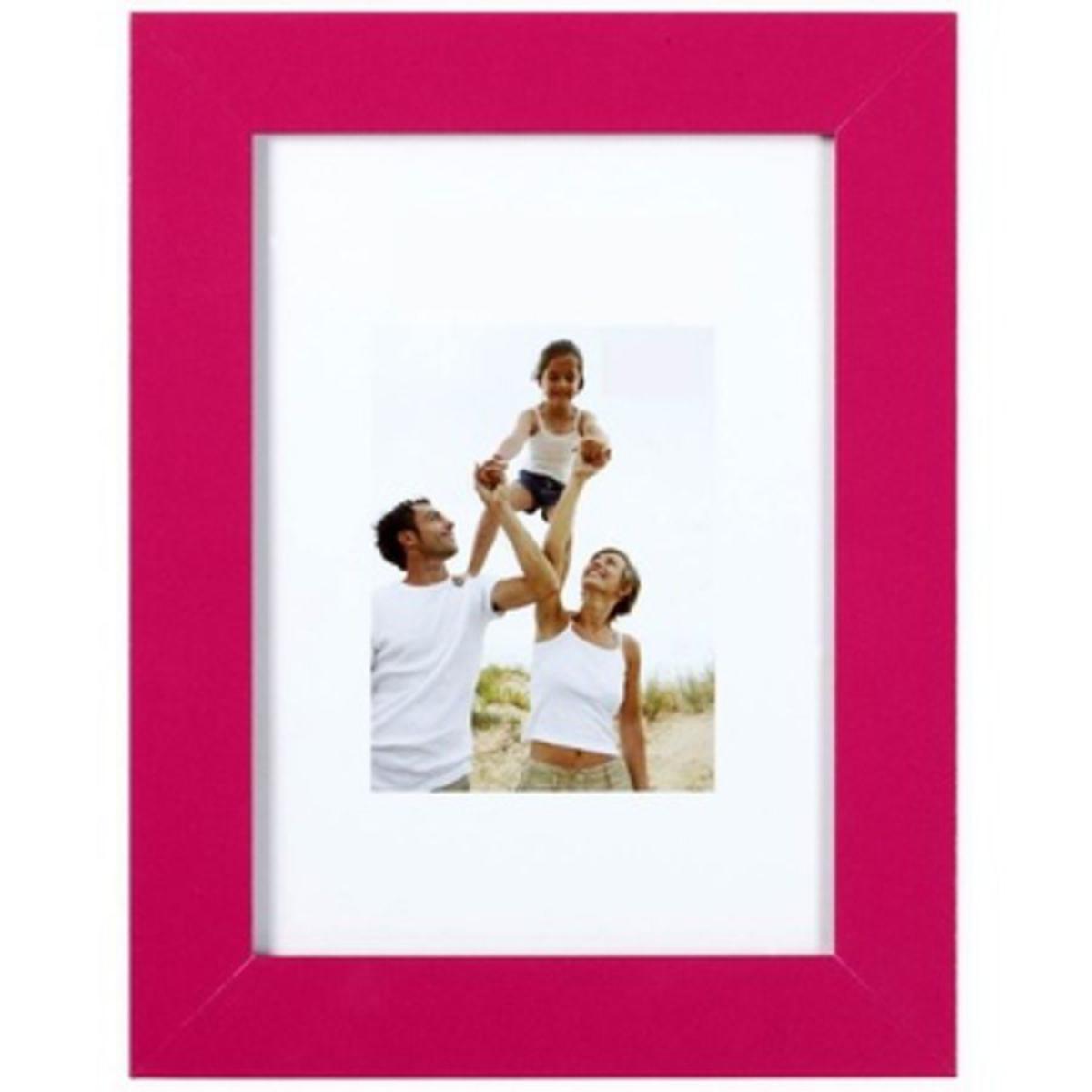 Porte-photo en bois - 28 x 22 cm - Fuchsia