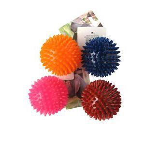 Jouet résistant balle à picots - Vinyle - D 5 cm - Orange, rouge, rose ou bleu