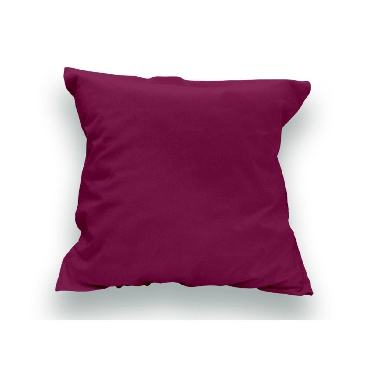 Taie d'oreiller - 65 x 65 cm - Violet cassis