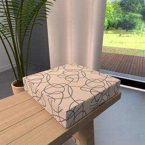 Coussin de sol Nudos - 40 x 40 x 8 cm - Polycoton - Beige