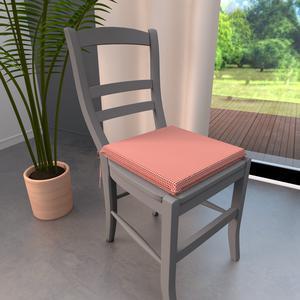 Dessus de chaise Vichy - 38 x 36 cm - Polycoton - Rouge