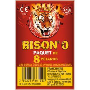 Paquet de 8 pétards Bison n°0 - LE TIGRE