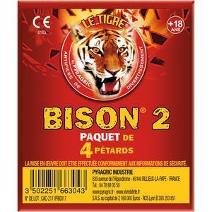 Paquet de 4 pétards Bison n°2 - LE TIGRE