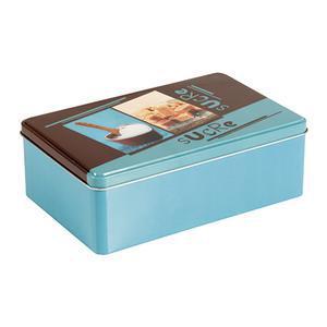 boîte - Acier inoxydable- 20 x 13 x 7 cm - Bleu