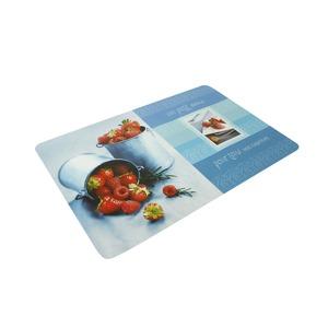 Set de table opaque - 30 x 45 cm - Thème fraises - Bleu