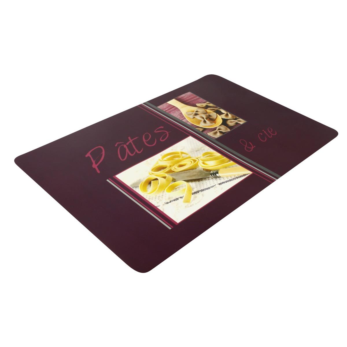 Set de table opaque - 30 x 45 cm - Thème pâtes - Violet