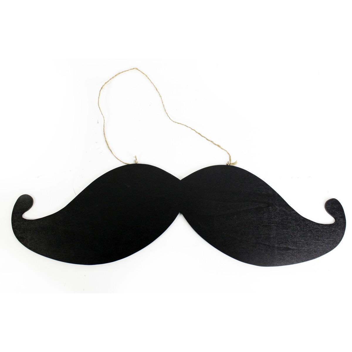 Ardoise en forme de moustache - 60 x 17 cm