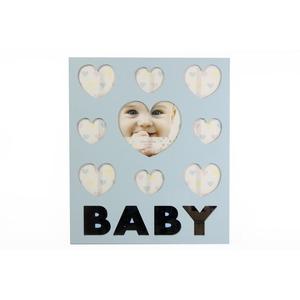 Cadre photo bleu pêle-mêle pour les photos de bébé - 44 x 38 cm