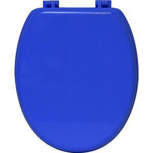 Abattant WC MDF 18 pouces attaches plastiques - Bleu marine