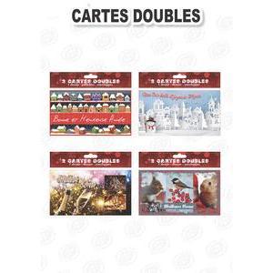 2 cartes de vœux doubles - Différents modèles