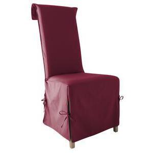 Housse de chaise Panama - 40 x 40 x 72 cm - 100% coton - Rouge