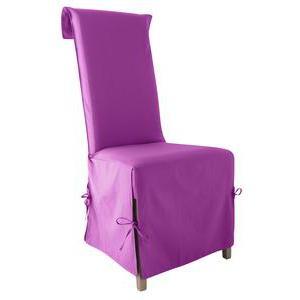 Housse de chaise panama - 40 x 40 x 72 cm - 100% coton - Rose