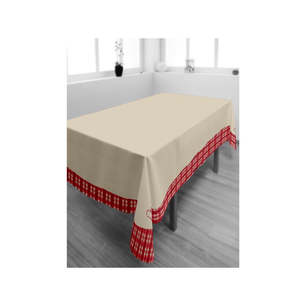 Nappe rectangulaire collection Vosges - 140 x 300 - Rouge