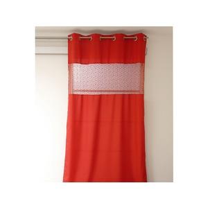 Rideau à œillets en métal gamme Fashion - 140 x 250 cm - Rouge