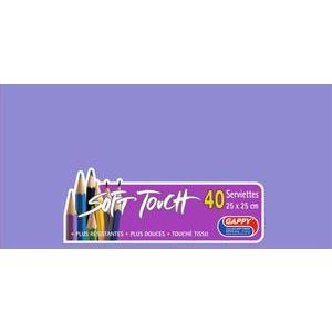 Lot de 40 serviettes Soft Touch 2 plis Gappy - 33 x 33 cm - Pure Ouate de Cellulose - Violet améthyste