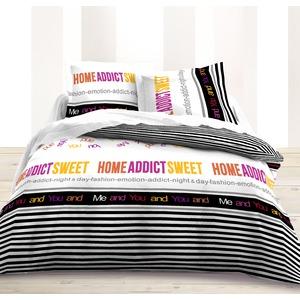 Parure de lit et deux taies d'oreiller - 220 x 240 cm - Blanc