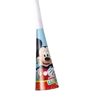 Lot de 6 trompettes Playful mickey en carton - 2,6 x 8,5 cm - Multicolore