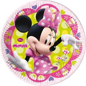 Lot de 8 assiettes Minnie Bow-tique en carton - 23 cm - Multicolore