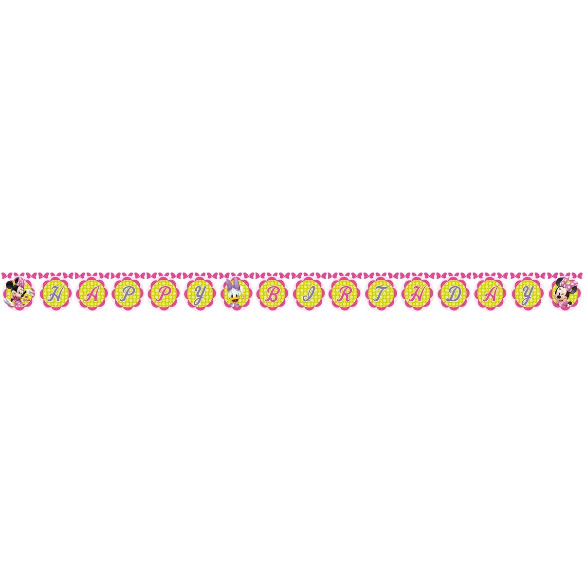 Chaine déco Minnie Bow-tique en carton - 1,7  m - Multicolore