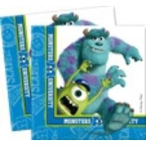 Lot de 20 assiettes Monsters university en pate de cellulose - 33 x 33 cm - Multicolore