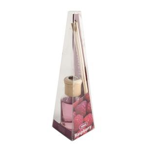 Diffuseur de parfum avec flacon, bouchon et bâtonnets senteur délicate Framboise - 100 ml