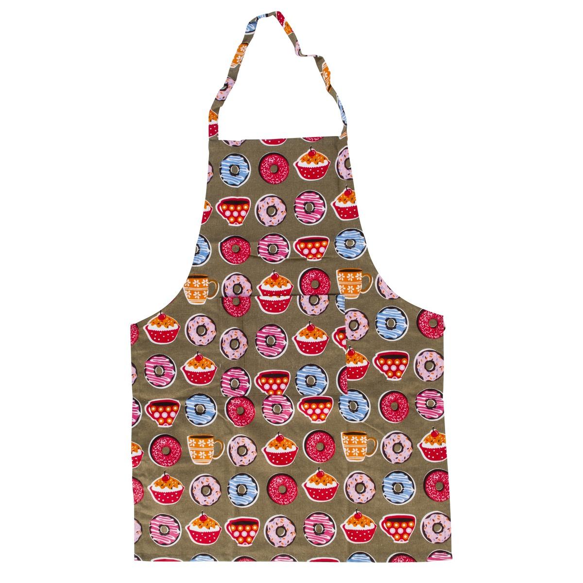 Tablier de cuisine en coton collection Cupcake - 64 x 84 cm