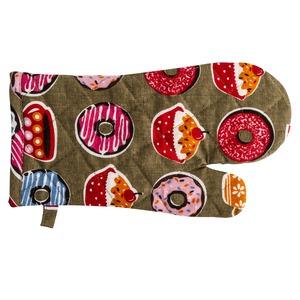 Gant de cuisine coloré collection Cupcake - 100% coton - 16 x 32 cm