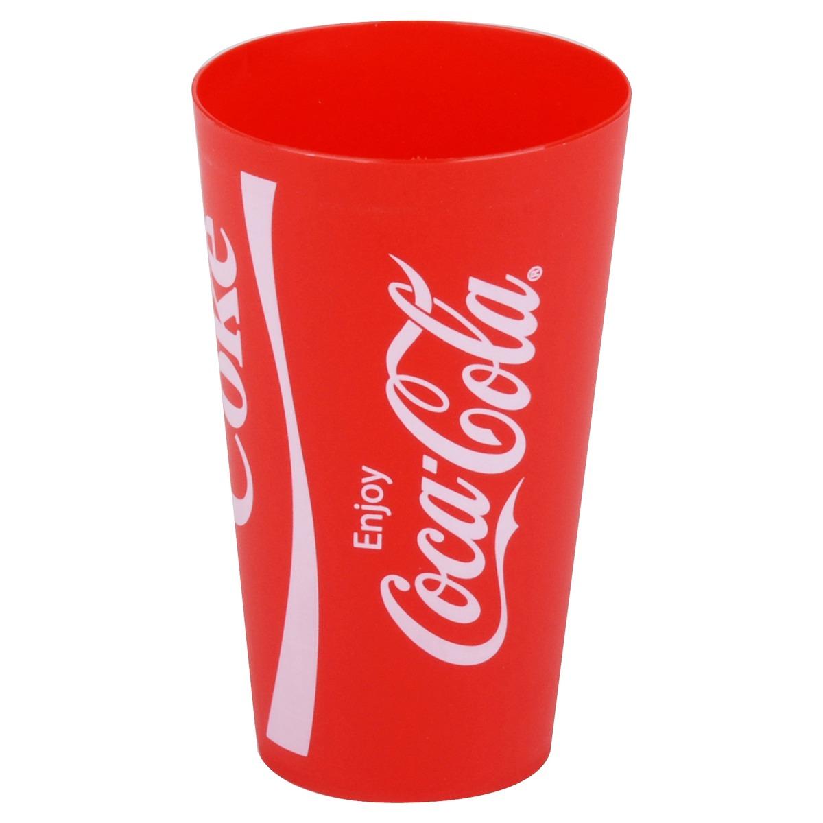 Gobelet Coca Cola  en plastique - 7 x 27 cm - Rouge