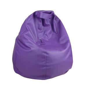 Pouf Violet en forme de poire imitation cuir - 60 x 60 x 75 cm - Violet