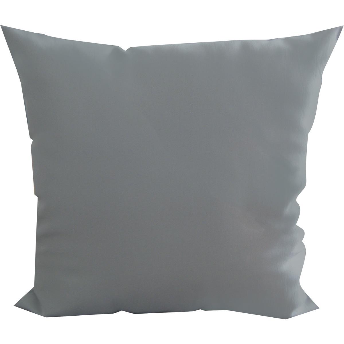 Coussin 100% polyester - 40 x 40 cm - Gris clair