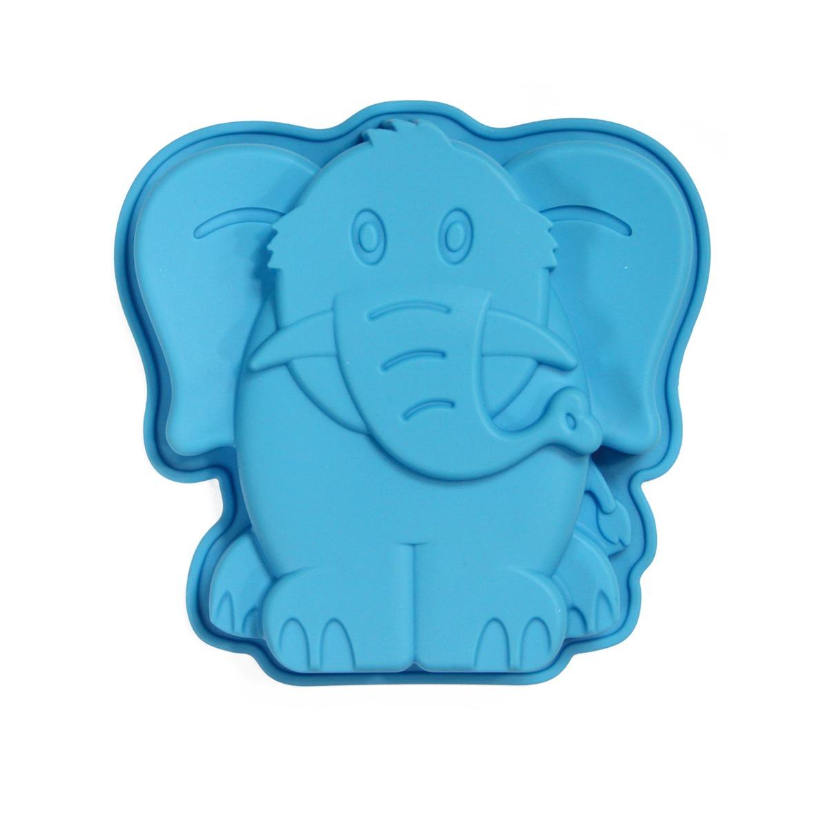 Moule animaux de la jungle - Éléphant - 15 x 15 cm - Bleu