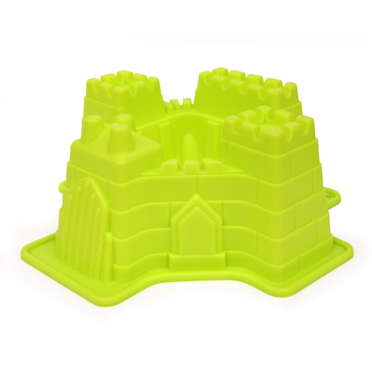 Moule à gâteau en forme de château fort - Antiadhésif - 21 x 20 x 8 cm - Vert