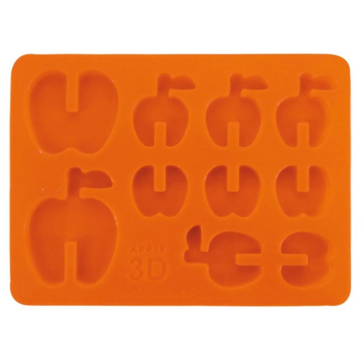 Moule à chocolat enfant 3D - Antiadhésif - Forme pommes - 20 x 15 cm - Orange