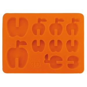 Moule à chocolat enfant 3D - Antiadhésif - Forme pommes - 20 x 15 cm - Orange