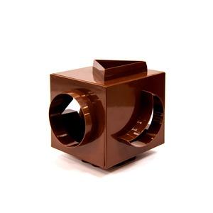 Cube emporte-pièces en silicone - Motifs classiques - 9 x 9 x 9 cm - Marron