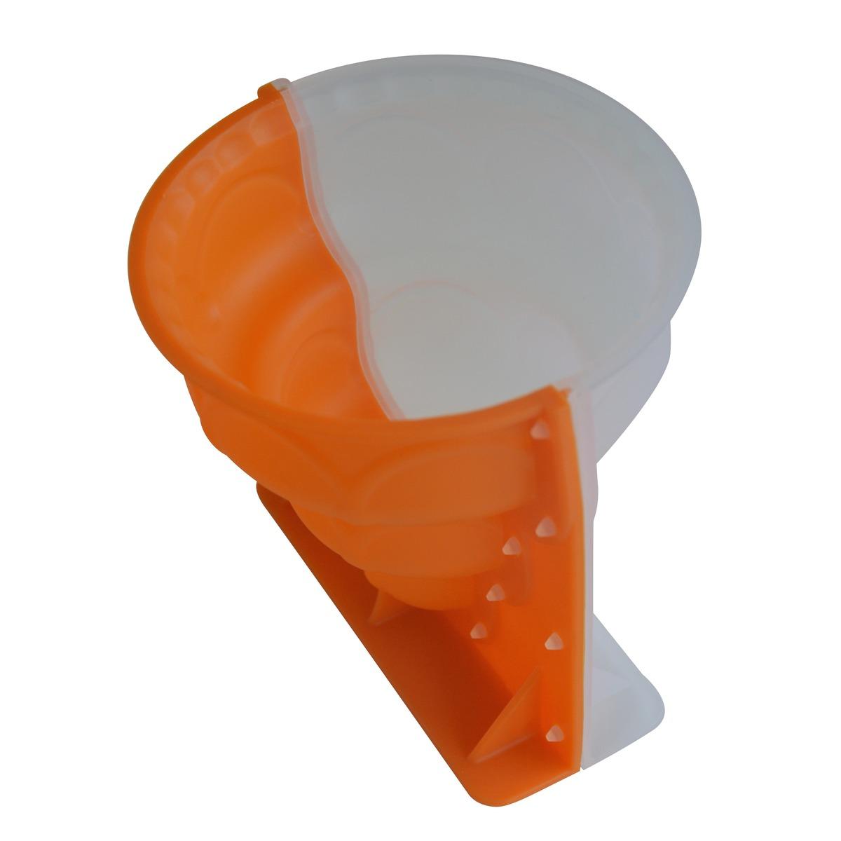 Moule à cake 3D - Anti-adhésif - 2 parties - 16 x 16 x 16 cm - orange
