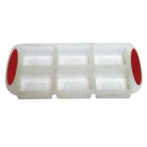 Moule silicone spécial nappage - Formes rectangles - 27 x 15 x 3,5 cm - rouge, transparent