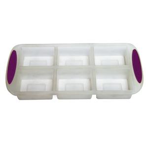 Moule silicone spécial nappage - Formes rectangles - 27 x 15 x 3,5 cm - violet, transparent