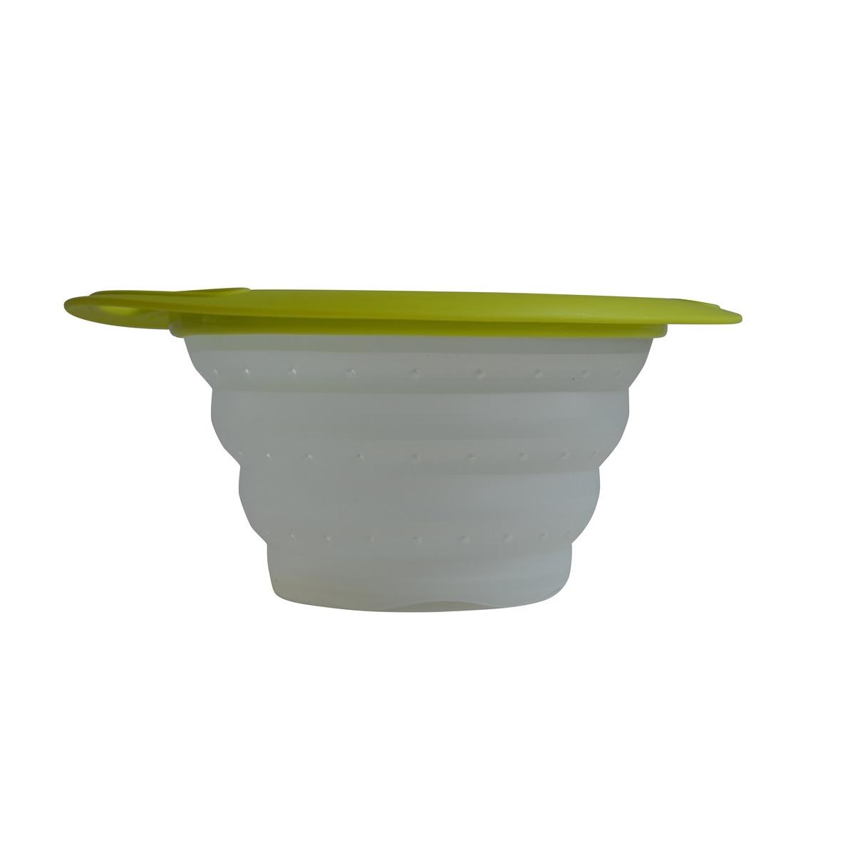 Passoire rétractable en silicone - diamètre 18 cm - vert