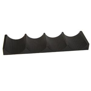 Tapis de rangement - Capacité 4 bouteilles - 32 x 10 cm - Noir