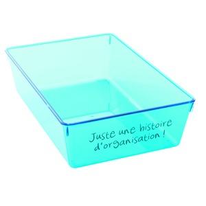 Bac de rangement pour réfrigérateur - 15,8 x 23,5 x 6,5 cm - bleu