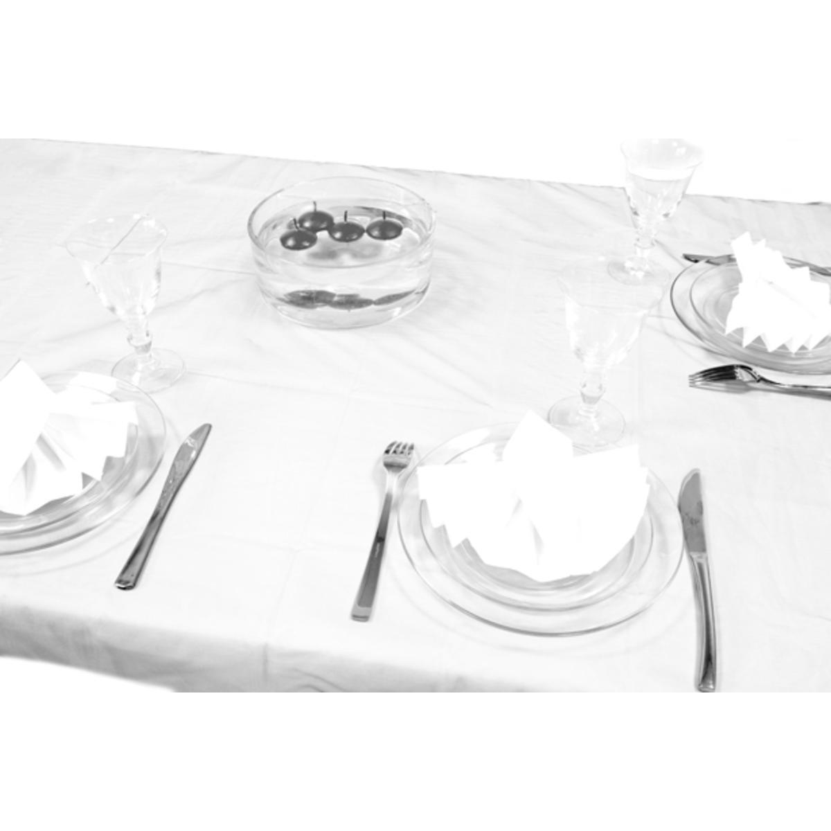 Nappe unie - Organza - 150 x 240 cm - Argent