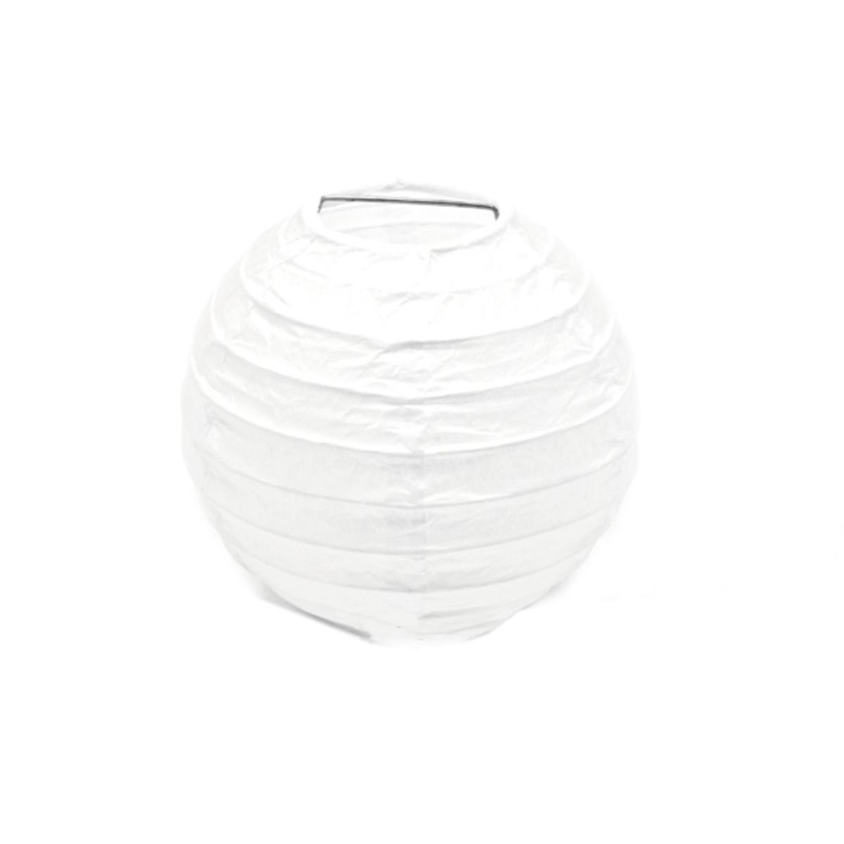 Lot de 4 boules décoration de table - Papier -Diamètre 7,5 cm - Blanc