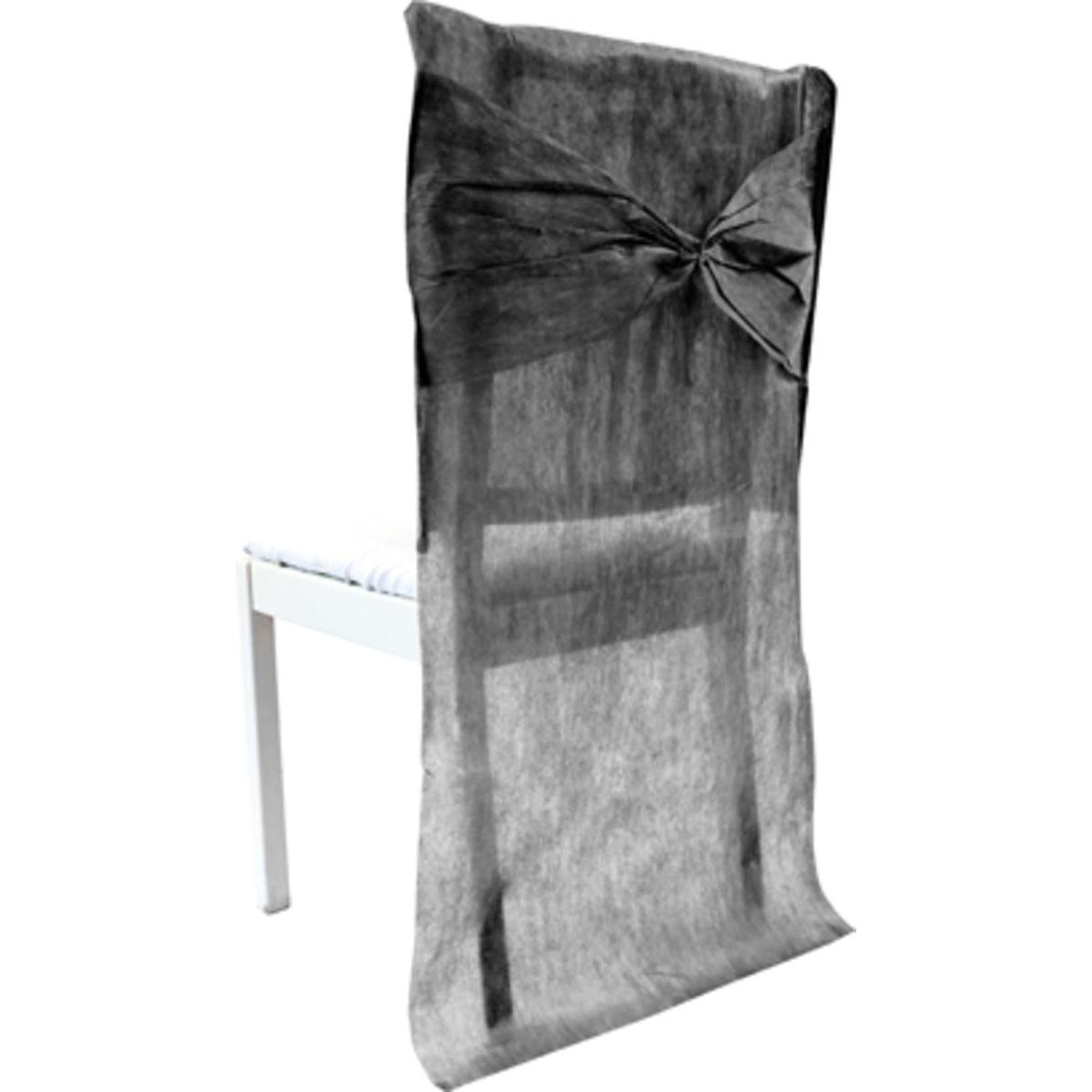 Lot de 2 décors de chaise en intissé - 50 x 95 cm - Noir