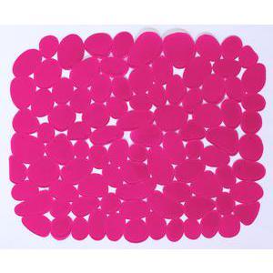 Tapis évier - 100% PVC - 27 x 31 cm - Rose