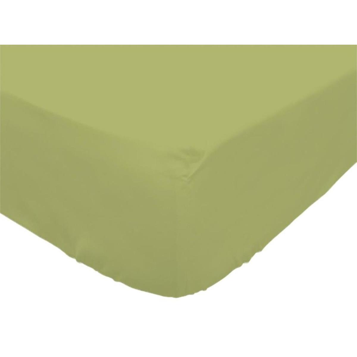 Drap-housse - 90 x 200 cm - Vert