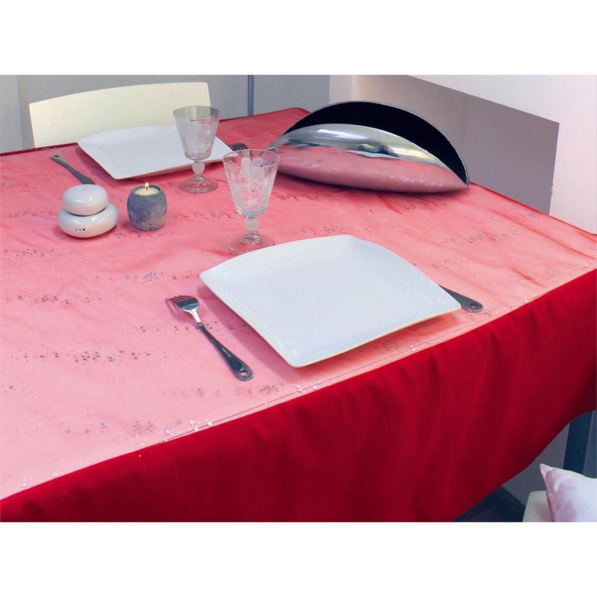 Nappe carrée - 140 x 140 m - Happiness rouge