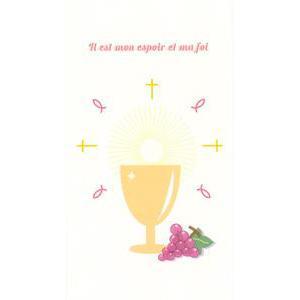 Lot de 6 cartes de remerciement pour communion fille - Papier - 7 x 12,5 cm - Multicolor